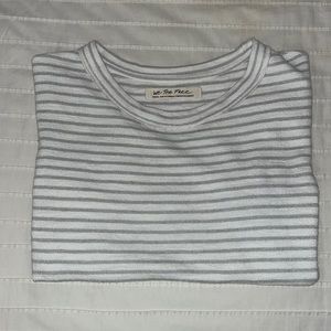Free People Striped Cropped T-shirt | Size Small